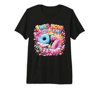 Yo era 6 Ahora Soy 7 Drip Bow Coquette 7th Birthday Girls Camiseta Premium