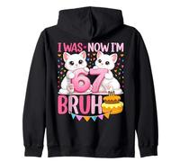 Yo era 6 Ahora Soy 7 Gatito Gracioso Seis Siete Meme 7 cumpleaños Sudadera con Capucha