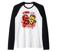 Yo era 6 Ahora Soy 7 Helado Amante Mariquita 67 Meme Cumpleaños Camiseta Manga Raglan