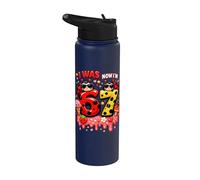 Yo era 6 Ahora soy 7 Helado Amante Mariquita 67 Meme Cumpleaños Stainless Steel Insulated Water Bottle