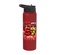Yo era 6 Ahora soy 7 Helado Amante Mariquita 67 Meme Cumpleaños Stainless Steel Insulated Water Bottle