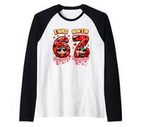 Yo era 6 Ahora Soy 7 Helado Mariquita 67 Meme Cumpleaños Niños Camiseta Manga Raglan