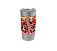 Yo era 6 Ahora soy 7 Helado Mariquita 67 Meme Cumpleaños Niños Vaso térmico de acero inoxidable de doble pared