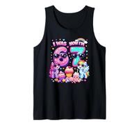 Yo era 6 Ahora Soy 7 Magical Rainbow Pony 67 Meme Niños Cumpleaños Camiseta sin Mangas