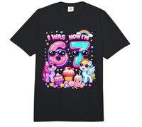 Yo era 6 Ahora Soy 7 Magical Rainbow Pony 67 Meme Niños Cumpleaños Comfort Colors Adult Heavyweight T-Shirt