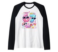 Yo era 6 Ahora Soy 7 Rainbow Unicorn Ice Cream 67 Meme Cumpleaños Camiseta Manga Raglan