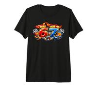 Yo era 6 Ahora Soy 7 Six Seven Car Racer 67 Meme Fiesta de cumpleaños Camiseta Premium