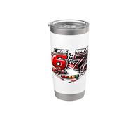 Yo era 6 Ahora soy 7 Six Seven Race Car 67 Meme Fiesta de cumpleaños Vaso térmico de acero inoxidable de doble pared