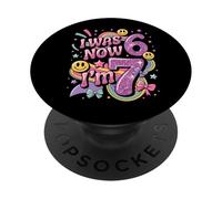 Yo era 6 Ahora Tengo 7 7 cumpleaños 6 7 cumpleaños niños PopSockets PopGrip Adhesivo