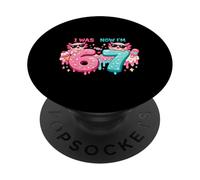 Yo era 6 Ahora Tengo 7 Cumpleaños 67 Meme Axolotl Niños Niñas PopSockets PopGrip Adhesivo