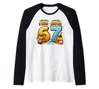 Yo era 6 Ahora Tengo 7 Cumpleaños 67 Meme Capibara Niños Niños Niñas Camiseta Manga Raglan
