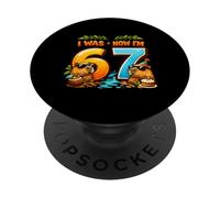 Yo era 6 Ahora Tengo 7 Cumpleaños 67 Meme Capibara Niños Niños Niñas PopSockets PopGrip Adhesivo