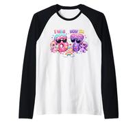 Yo era 6 Ahora Tengo 7 Cumpleaños 67 Meme Rainbow Ponies Helado Camiseta Manga Raglan