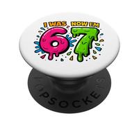 Yo era 6 Ahora Tengo 7 - Meme Divertido 7 cumpleaños Seis Siete PopSockets PopGrip Adhesivo
