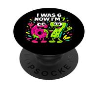 Yo era 6 Ahora Tengo 7 - Meme Divertido 7 cumpleaños Seis Siete PopSockets PopGrip Adhesivo