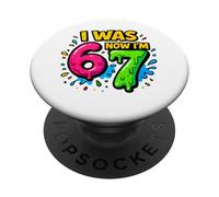 Yo era 6 Ahora Tengo 7 - Meme Divertido 7 cumpleaños Seis Siete PopSockets PopGrip Adhesivo