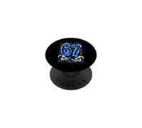 Yo era 6 Ahora Tengo 7 Seis Siete Llamas Azules 7º Cumpleaños PopSockets PopGrip Adhesivo