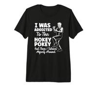 Yo era Adicto a la Broma de Juego de Palabras de papá Divertido de Hokey Pokey Camiseta Premium