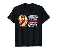 Yo era como Yahweh Divertido Jesucristo Juego de Palabras Cristiano Dicho Camiseta gráfica económica, Hombre, Negro, XL