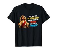 Yo era como Yahweh Divertido Jesucristo Juego de Palabras Cristiano Dicho Camiseta gráfica económica, Hombre, Negro, XL