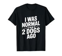 Yo era Normal Hace 2 Perros Camiseta gráfica económica, Hombre, Negro, L