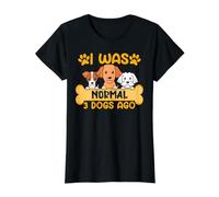 Yo era Normal Hace 3 Perros Amante de los Perros Camiseta gráfica económica, Mujer, Negro, L