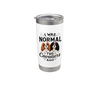 Yo era normal hace dos Cavaliers Divertido Cavalier King Vaso térmico de acero inoxidable de doble pared