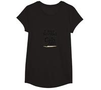 Yo era Normal Hace Tres Gatos Divertido Amante de Las Mascotas Camiseta, Niñas, Negro, Pequeña