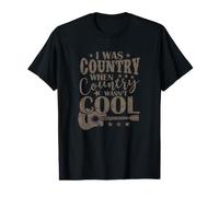 Yo era país Cuando el país no era Cool EE.UU Camiseta gráfica económica