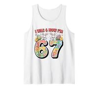 Yo era Seis Ahora Soy Siete Pascua 67 Meme 7 Cumpleaños Camiseta sin Mangas