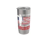 Yo era un soldado Soy un soldado Siempre seré un soldado EE.UU Vaso térmico de acero inoxidable de doble pared