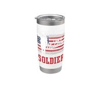 Yo era un soldado Soy un soldado Siempre seré un soldado EE.UU Vaso térmico de acero inoxidable de doble pared