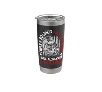 Yo era un soldado Soy un soldado Siempre seré un soldado EE.UU Vaso térmico de acero inoxidable de doble pared