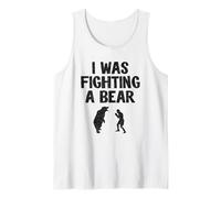 Yo Estaba luchando contra un Oso después de la cirugía recuperación Pierna Rota Brazo Camiseta sin Mangas