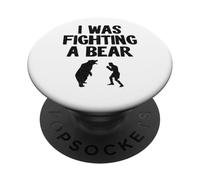 Yo Estaba luchando contra un Oso después de la cirugía recuperación Pierna Rota Brazo PopSockets PopGrip Adhesivo