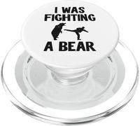 Yo Estaba luchando contra un Oso después de la cirugía recuperación Pierna Rota Brazo PopSockets PopGrip para MagSafe