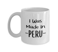 Yo Fui Hecho En Perú Mug Con Asa Tazas De Cerámica Duradero Tazas De Desayuno Para Bebidas Frías Y Calientes Espresso Oficina 330Ml