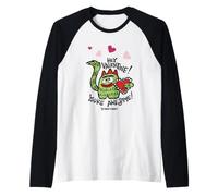 Yo Gabba Gabba! Brobee Holding Heart Valentine's Day Camiseta Manga Raglan