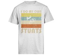 Yo Hago Mis Propias Acrobacias À Manches Courtes Pour Hommes Gris Grey Men tee Short Sleeve T-Shirt