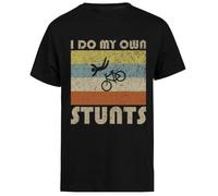 Yo Hago Mis Propias Acrobacias Camiseta Negra de Manga Corta para Hombre Black Men tee Short Sleeve T-Shirt
