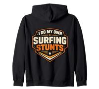 Yo Hago mis propias Acrobacias de Surf Divertido Surfista Vintage Broma de Surf Sudadera con Capucha