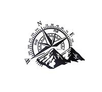 YO-HAPPY 48 * 34cm Todoterreno brújula Pegatina de Coche Rose Navigate Pegatina de Vinilo calcomanía Coche camión Auto portátil Puerta y capó de Coche