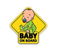 YO-HAPPY Baby On Board Sticker Reflective Vehicle Car Signs Etiqueta de Advertencia para el Conductor