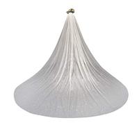 YO-HAPPY Velo de Novia, Mujeres Malla Ultra-Largo Arrastre Catedral Velo de Novia Romántico Lujo Brillo Cielo Estrellado Lentejuelas Estampado en Caliente Accesorios Nupciales