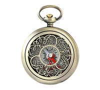 YO-HAPPY Vintage Bronce Brújula Reloj de Bolsillo Diseño Senderismo al Aire Libre Navegación Regalo para niños