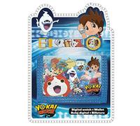 Yo-Kai Watch Kids - Juego de Reloj Digital y Cartera (25 cm), Multicolor