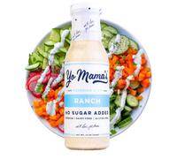 Yo Mama’s Foods Aderezo Y Aderezo Ranch Para Ensaladas Keto - Bajo En Carbohidratos, Bajo En Sodio Y Sin Gluten|13 Onzas (Paquete De 1)