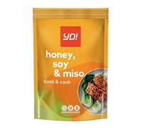 Yo! Miel de soja y miso Tare Coat And Cook Sauce, 100 g, 12 bolsas