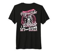 Yo no conduzco mi Propia Bicicleta, Pero sí Montar mi Propio Motorista Camiseta Premium