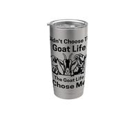 Yo no elegí la vida de la cabra, la vida de la cabra me Vaso térmico de acero inoxidable de doble pared